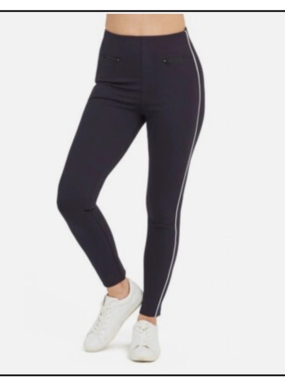 SPANX Medium Petite The perfect pant ankle piped skinny in classic Navy